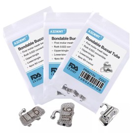 Azdent Set Tubos Dental Con Malla 1 Molar Roth Slot .022 (1 Kits)