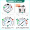 BOGERDACK 0-10PSI Stainless Steel Liquid Filled Pressure Gauge, 2.5" Dial
