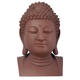 Yixing Clay Buddha Head Buddhism Figurine