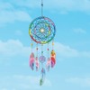 Collections Etc Rainbow Dream Catcher Glass & Metal Wind Chime