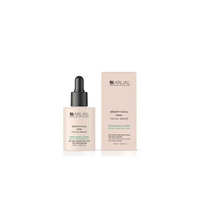Arual Facial Serum, Oily and Combination Skin, Pure Hyaluronic Acid,