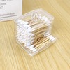 HFZRZFH Clear Cotton Swab Dispenser with Lid for Bathroom Accessories