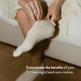 Paume Calcetines de algodón para la noche, 95% algodón, ideales para talones y pies secos y agrietados, ofrecen beneficios hidratantes e hidratantes, 