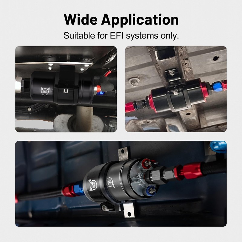 EVIL ENERGY External Inline Fuel Pump Electric 300LPH High Flow