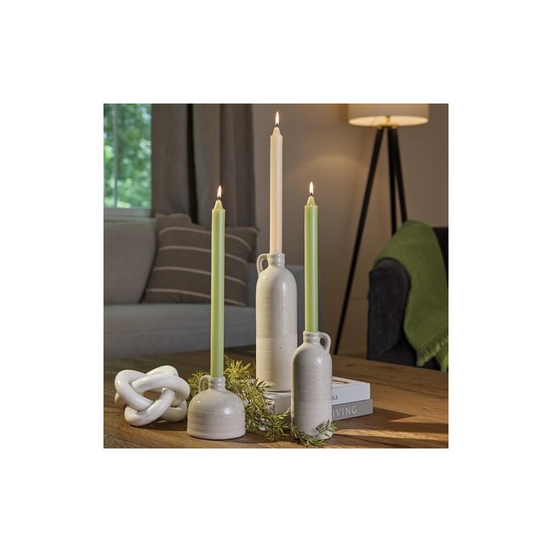 Root Candles 12-Count Unscented Dinner Candles Dripless Beeswax Enhanced Smooth