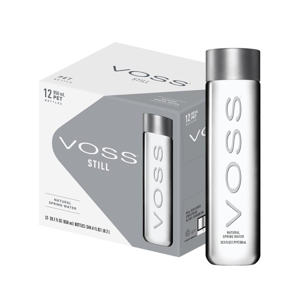 VOSS Still Spring Water - 12 Pack Case of Bottled Drinking Water - Pure, Clean Taste, Natural Hydration - (28.74 Fl Oz)