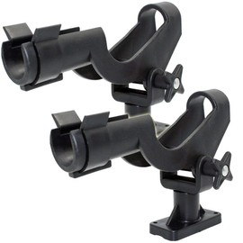 Shaddock Fishing Power Lock Rod Holder with 2 Side Mounts Adjustable Boat Fishing Rod Racks (2PCS 05# Multi-Positional Mounting)