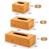 Bamboo Tissue Box Holder for Home and Office – Natural