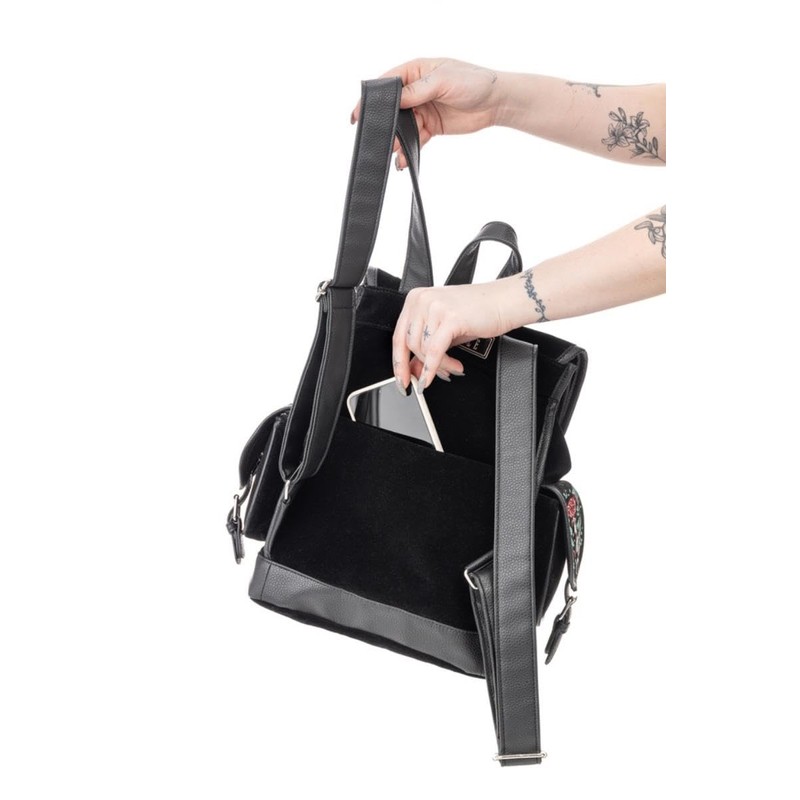 Restyle Autumnal Equinox Backpack Gothic Moth Mushroom Embroidered Bag