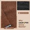 Donfri Wool Winter Beanie Hats Men Women Brown Beanie Fleece