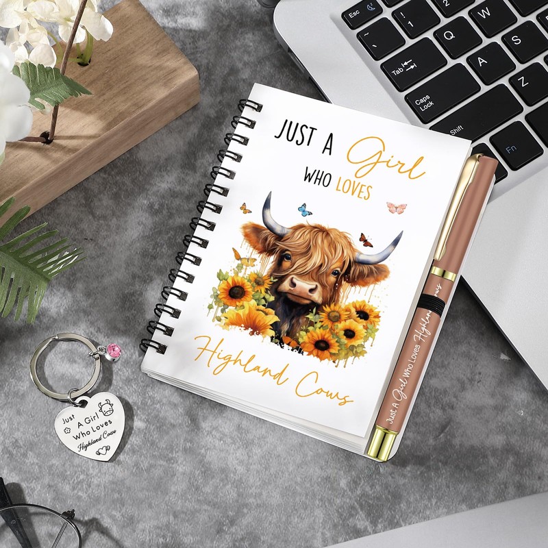 Sinmoe 3 Pcs Highland Cow Gift Set for Women Cow