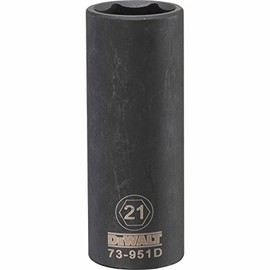 DEWALT DWMT73951OSP 6 Point 1/2'' Drive Deep Impact Socket 21MM