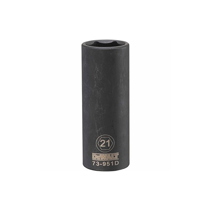 DEWALT DWMT73951OSP 6 Point 1/2'' Drive Deep Impact Socket 21MM