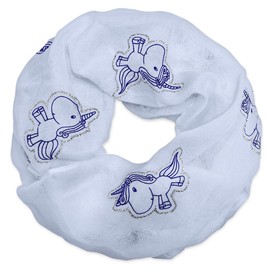 Soul-Cats Children's Loop Scarf Unicorn Cotton Viscose Blue Glitter, blue