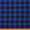 MOOK FABRICS Flannel PRT Buffalo Plaid, Royal, 15 Yard Bolt