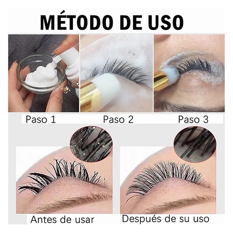 10pcs Facial Lash Shampoo Brushes Golden Tube Aluminum Acrylic Handle