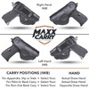 Maxx Carry Tuckable IWB Leather Holster for Walther PK380. Inside