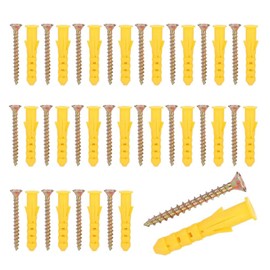 Heavy Duty Wall Plugs Screws Set - 20 PCS M10x50mm Zinc Plated Masonry Anchors with Washers for Concrete, Brick Stone Walls - High Strength Fixings for TV Brackets, Shelves, Fences