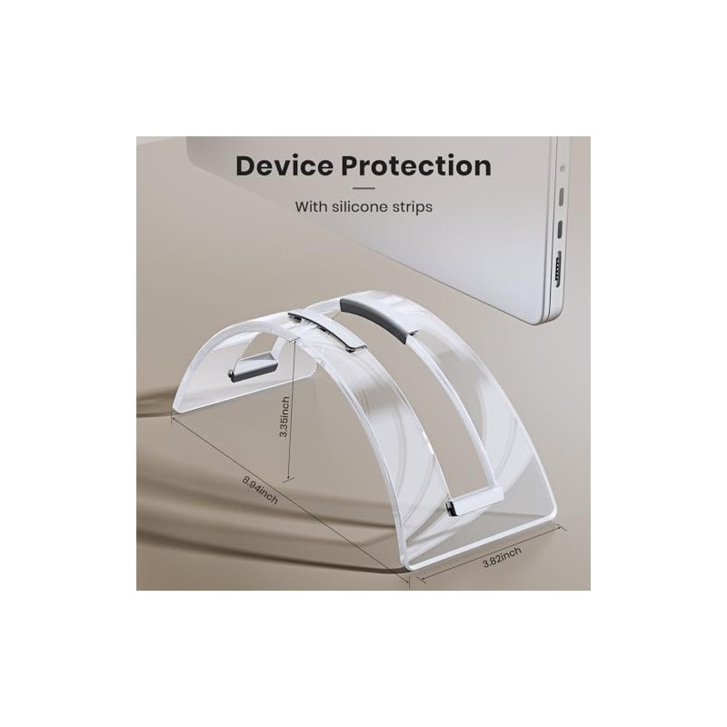 Yikola Acrylic Vertical Laptop Stand - Space-Saving Organizer