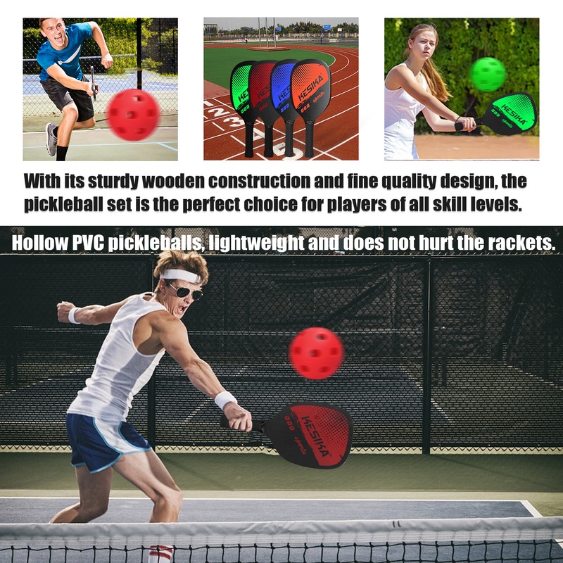 Pickleball Paddle Set Pickleball Rackets Ball Set 2 Rackets &