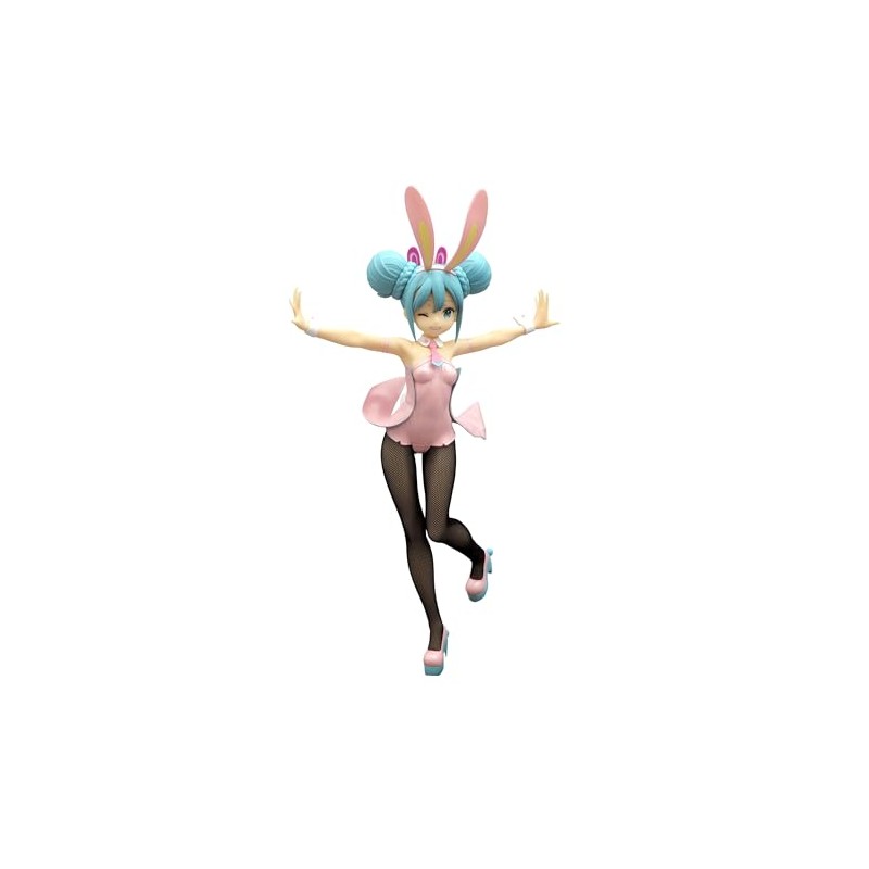 Furyu Hatsune Miku Wink Pearl Pink Green Bicute Bunnies Figure