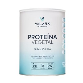 VALARA Protena Vegana en Polvo 528 g - 24g de Protena por Porcin - Sabor Vainilla - Baja en Carbohidratos y Libre de Azcar - Con Pre y Probiticos -...
