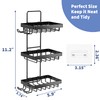 Moforoco Soap Dish Holder for Shower Wall, No Drilling, 3-tier