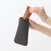 Mujin Ryohin Wrinkle Nylon One-Handed Opening Flat Pouch - Dark