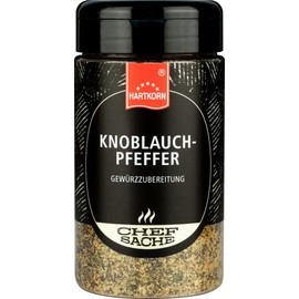 Hartkorn Garlic Pepper Chefsache - 195 g (13 cm high and diameter 6.5 cm) - resealable and refillable