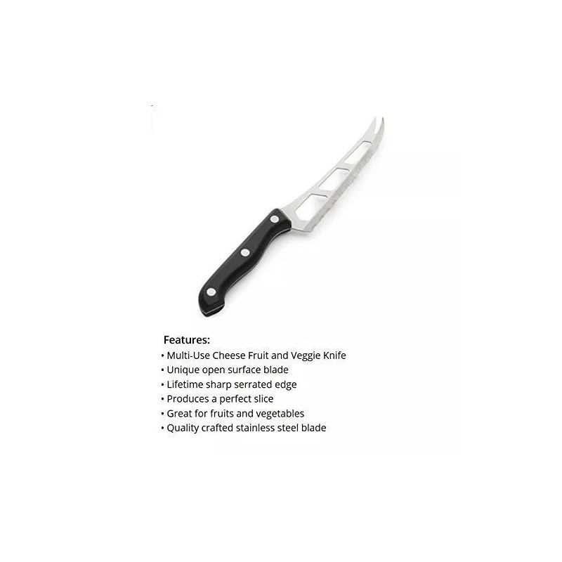 Prodyne 5.5" Stainless Steel Multi-Use Cheese & Tomato Knife
