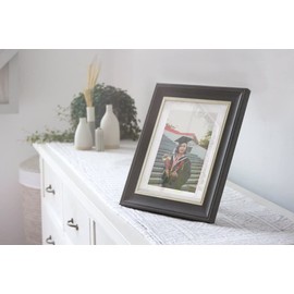 Frame Company Drummond Photo Frame, Gunmetal Grey, 8x6 inch, fitted with perspex