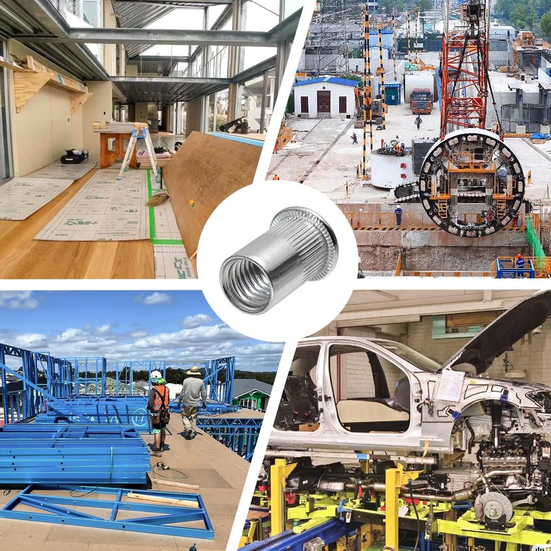 50PCS #10-32 Rivet Nuts 304 Stainless Steel Rivets Nutsert Flat