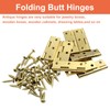 Piutouyar 8 Pack Butt Hinge 1.5 Inch Mini Hinges Solid