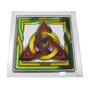 10cm Stained Glass Loose Coaster Trinity Knot With A Red