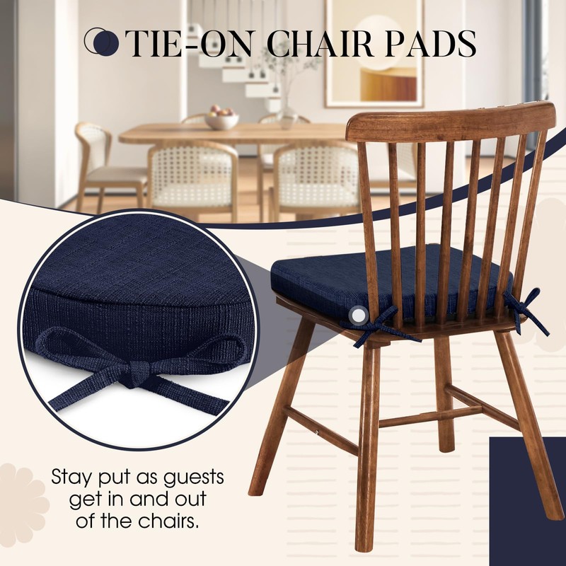 Basic Beyond Chair Cushions for Dining Chairs 4 Pack, Kitchen