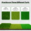 Foldable Golf Hitting Mat Dual-Turf Golf Practice Mat Portable Design