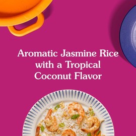 BEN'S ORIGINAL READY RICE Coconut Jasmine Family Size Rice, Easy Dinner Side, 17.3 oz Pouch (Pack of 6)
