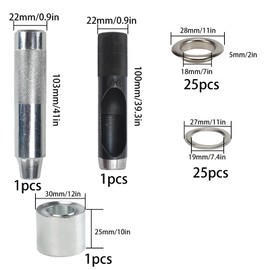 HO2NLE 240 PCS 16MM Eyelet Punch Kit Metal Grommet Tool Kit Large Grommet Kit with Grommet Setting Tool for Leather Fabrics Shoes Clothing Curtains Tents Four Colors (0.63Inch Inside Diameter)