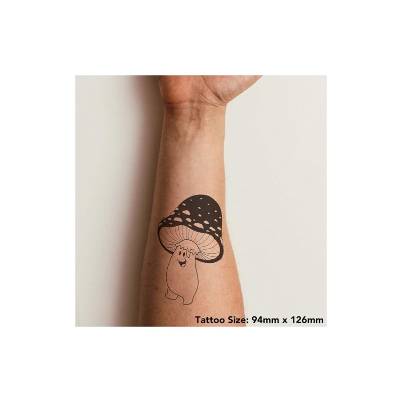 Large 'Toadstool Character' Temporary Tattoo (TO00075405)