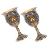 Kichvoe Medieval Cup 2pcs Chalice Goblet Royal Celebrations Wine Communion