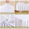 White Spandex Tablecloth for 4FT Rectangle Tables Stretch Fitted Table