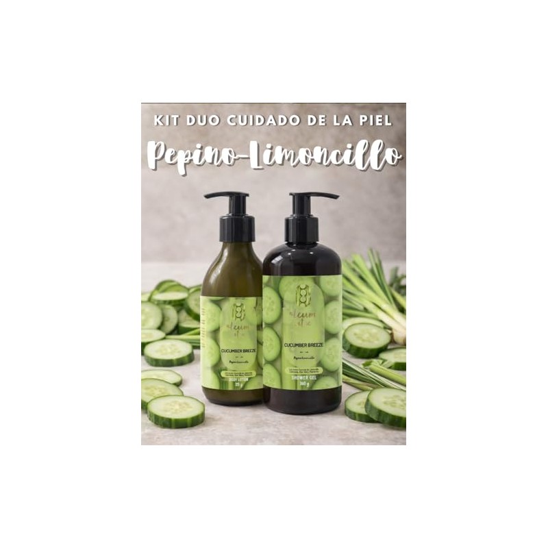 Oleum Vitae Kit Dúo Shower Gel Body Lotion Cucumber Breeze