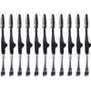 10 Piezas Cepillo Plegable Doble, Maquillaje Portátil Negro