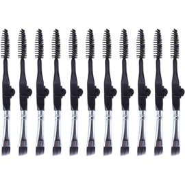 10 Piezas Cepillo Plegable Doble, Maquillaje Portátil Negro