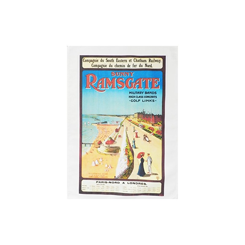 Half a Donkey Sunny Ramsgate - Retro Style Travel Poster
