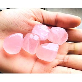 crystalmiracle A++ Quality Rose Quartz Single Tumbled Stone Pocket Stone Gift Crystal Feng Shui Wellness Handcrafted Gemstone