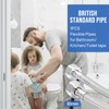 1PCS Flexible Pipes for Bathroom/Kitchen/Toilet Taps British Standard Pipe 1/2"
