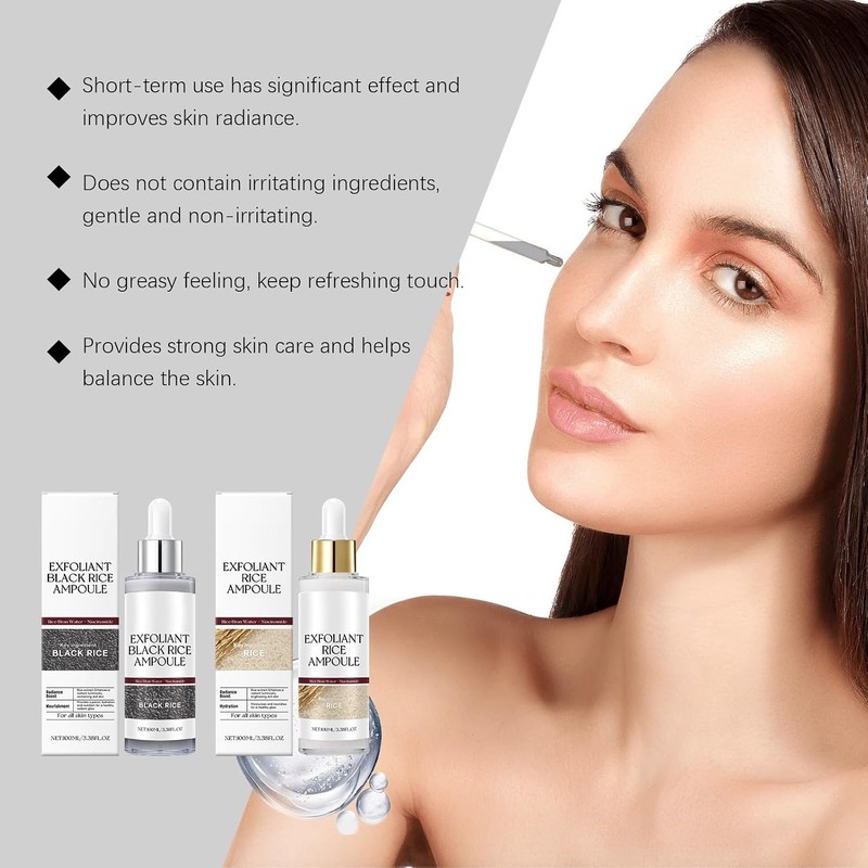 Ampolla Exfoliante De Arroz Blanco Y Negro Axnzp Limpieza Profunda