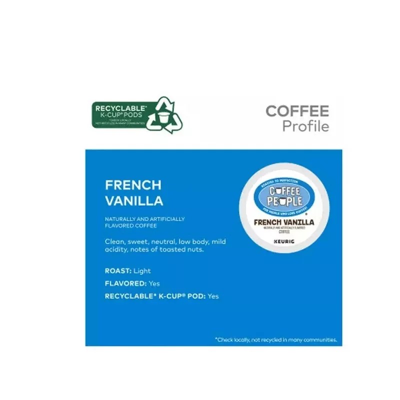 The Coffee People French Vanilla K-Cups K pods 10 Count
