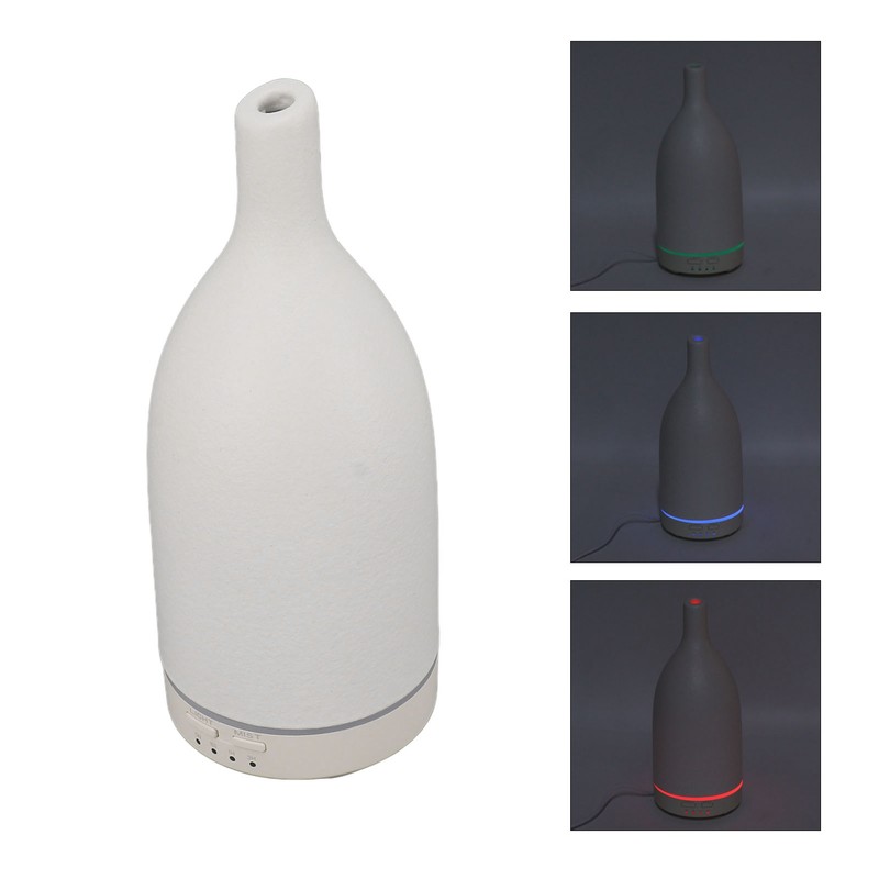 Ceramic Essential Oil Diffuser Ultrasound Aromatherapy Diffuser Quiet Waterless Auto